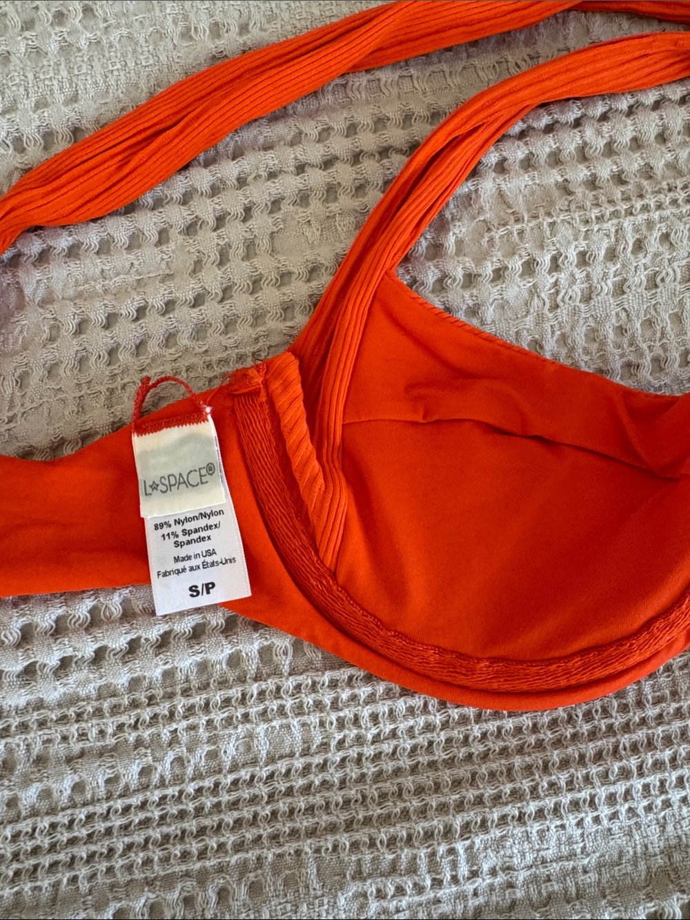 l*space Orange Ribbed Underwire Bikini Set - Picture 6 of 8